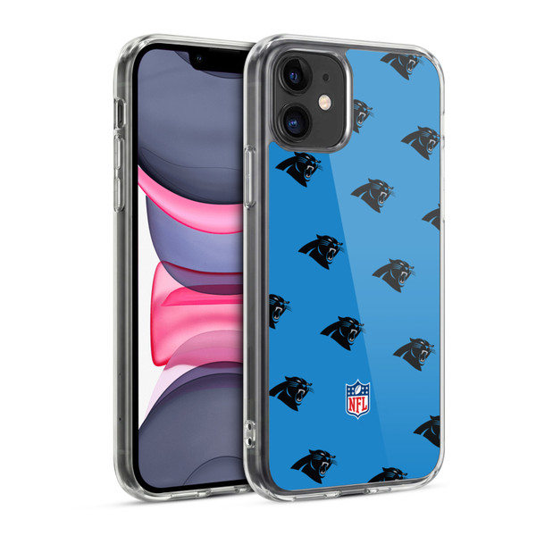 NFL Carolina Panthers Artwork Patterns Soft Gel Case for Apple iPhone 11