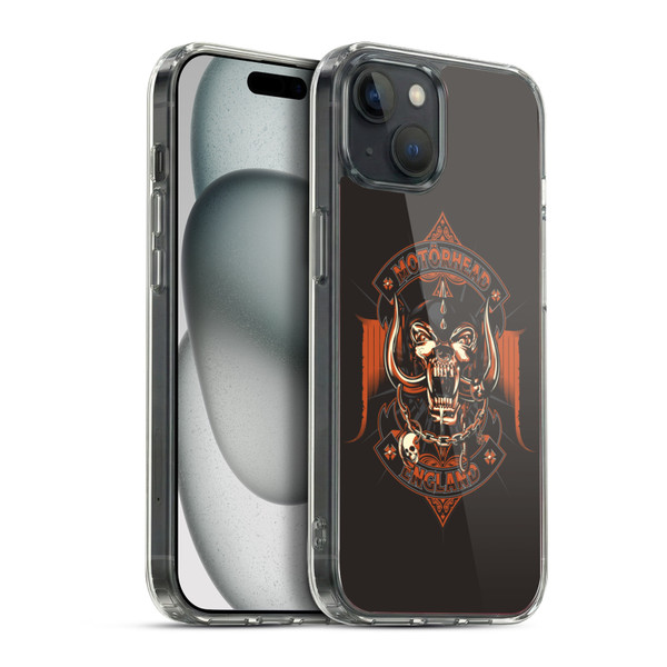 Motorhead Logo Snaggletooth Logo Soft Gel Case for Apple iPhone 15 Plus & MagSafe