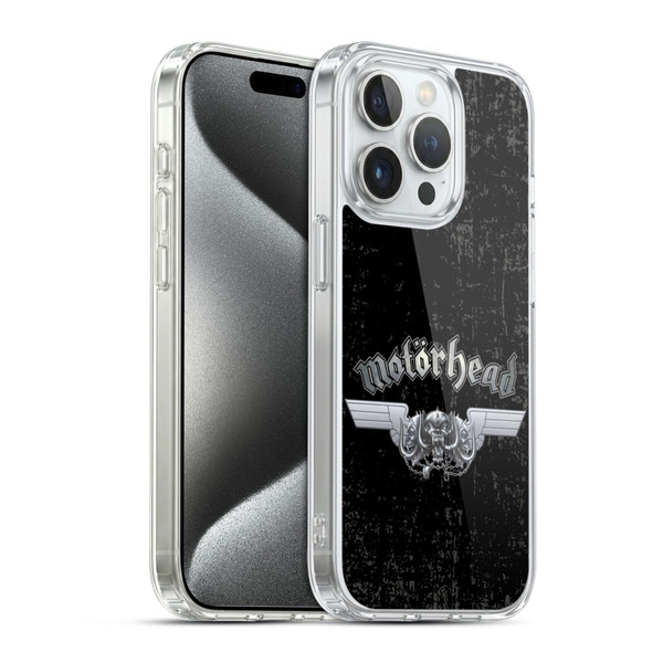 Motorhead Logo Metal Wings Soft Gel Case for Apple iPhone 15 Pro & MagSafe