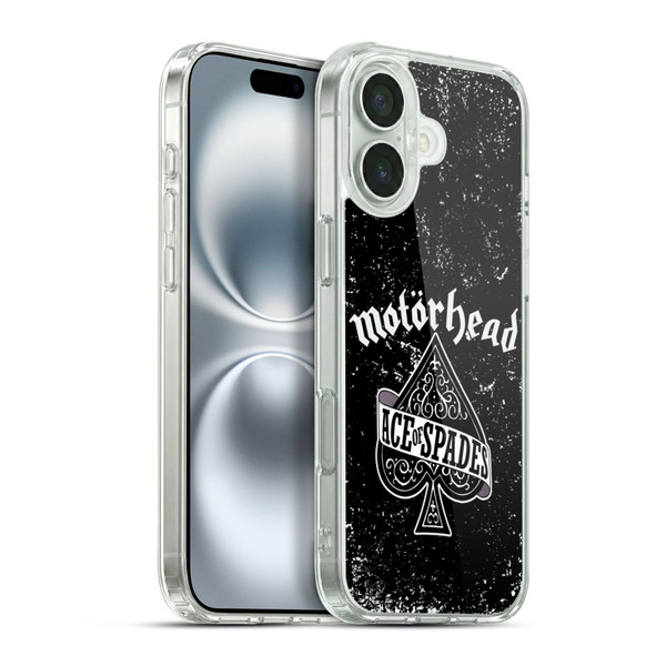 Motorhead Logo Ace Of Spades Soft Gel Case for Apple iPhone 16 Plus & MagSafe