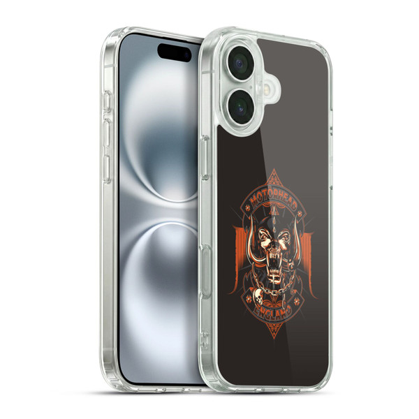 Motorhead Logo Snaggletooth Logo Soft Gel Case for Apple iPhone 16 Plus & MagSafe