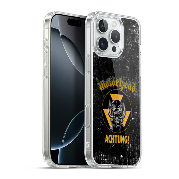 Motorhead Logo Achtung! Soft Gel Case for Apple iPhone 16 Pro Max & MagSafe