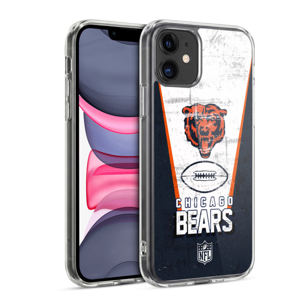 NFL Chicago Bears Logo Art Banner Soft Gel Case for Apple iPhone 11