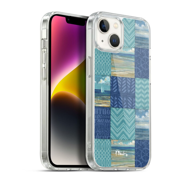 Paul Brent Coastal Beach Scape Patch Work Soft Gel Case for Apple iPhone 14 Plus & MagSafe