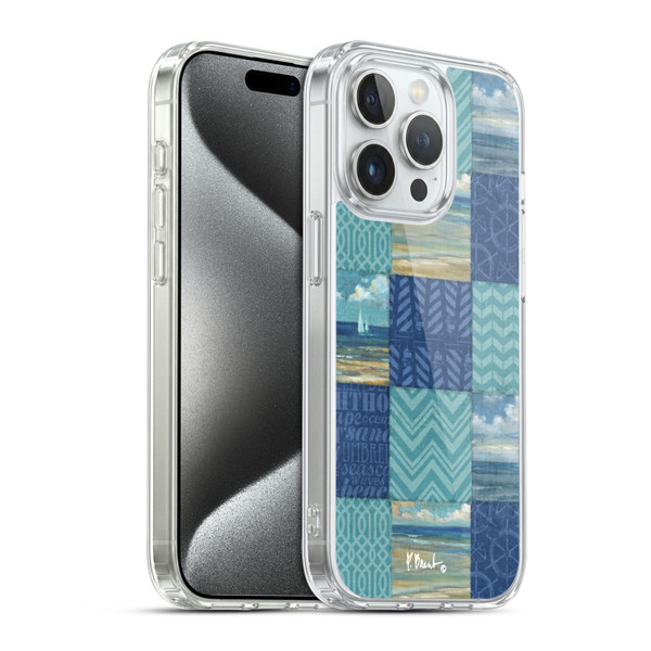 Paul Brent Coastal Beach Scape Patch Work Soft Gel Case for Apple iPhone 15 Pro & MagSafe