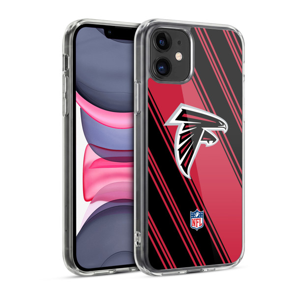NFL Atlanta Falcons Artwork Stripes Soft Gel Case for Apple iPhone 11