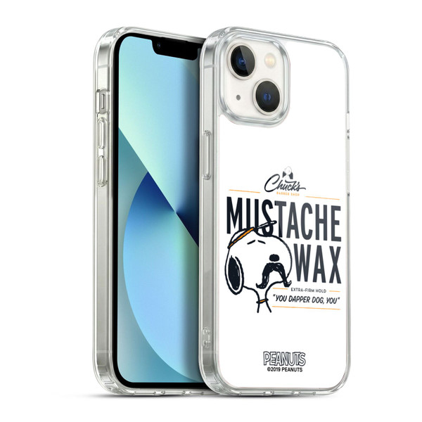Peanuts Chuck's Barber Shop Snoopy Moustache Wax Soft Gel Case for Apple iPhone 13