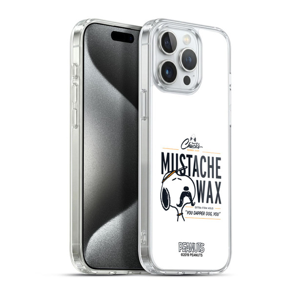 Peanuts Chuck's Barber Shop Snoopy Moustache Wax Soft Gel Case for Apple iPhone 15 Pro Max & MagSafe