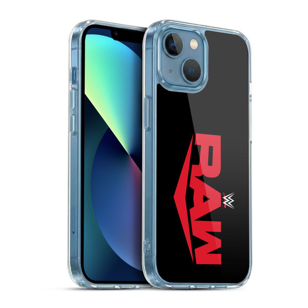 WWE TV Program Logo Raw Soft Gel Case for Apple iPhone 13 Mini & MagSafe