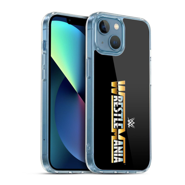 WWE TV Program Logo Wrestlemania Soft Gel Case for Apple iPhone 13 Mini & MagSafe