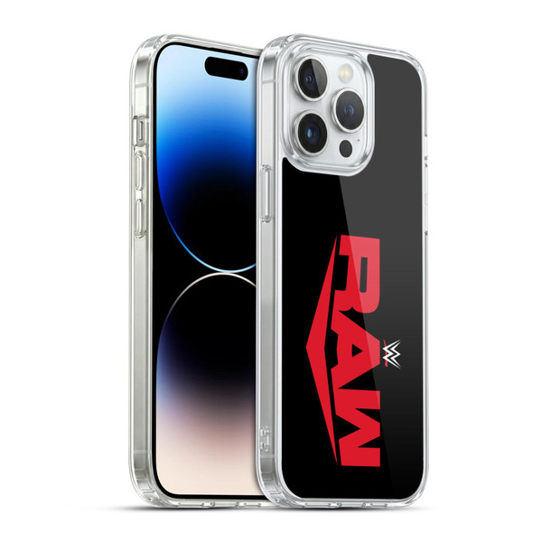 WWE TV Program Logo Raw Soft Gel Case for Apple iPhone 14 Pro Max & MagSafe