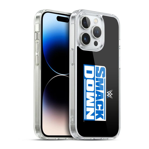 WWE TV Program Logo Smack Down Soft Gel Case for Apple iPhone 14 Pro & MagSafe