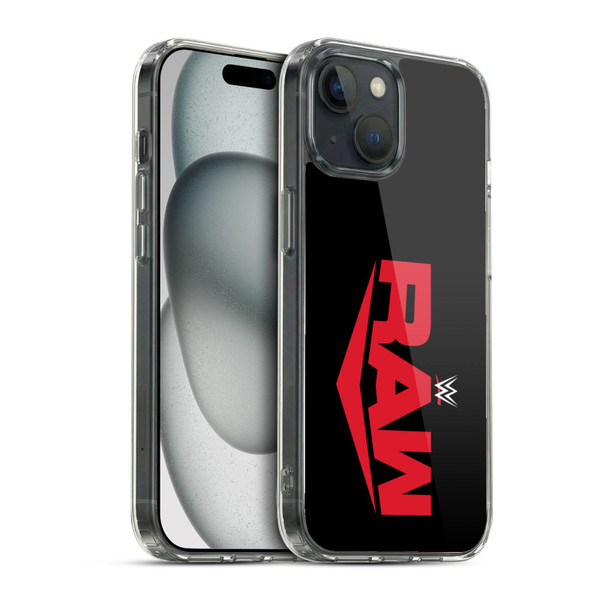 WWE TV Program Logo Raw Soft Gel Case for Apple iPhone 15 & MagSafe