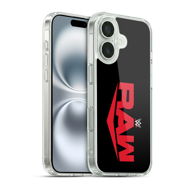 WWE TV Program Logo Raw Soft Gel Case for Apple iPhone 16 & MagSafe