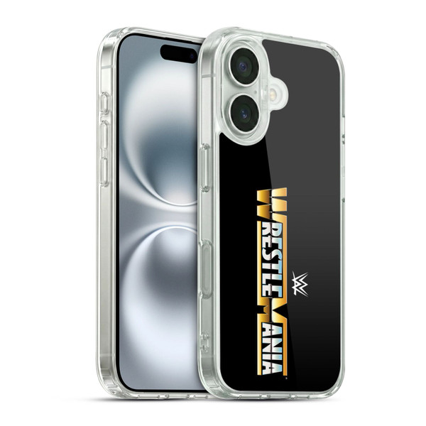 WWE TV Program Logo Wrestlemania Soft Gel Case for Apple iPhone 16 & MagSafe