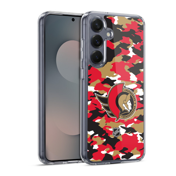 NHL Ottawa Senators Camouflage Soft Gel Case for Samsung Galaxy S25 & MagSafe