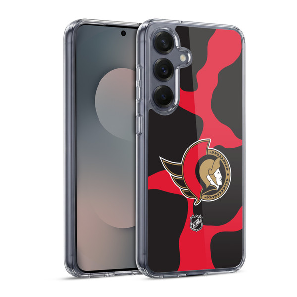 NHL Ottawa Senators Cow Pattern Soft Gel Case for Samsung Galaxy S25 & MagSafe
