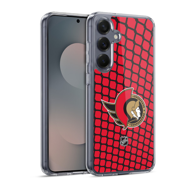 NHL Ottawa Senators Net Pattern Soft Gel Case for Samsung Galaxy S25 & MagSafe