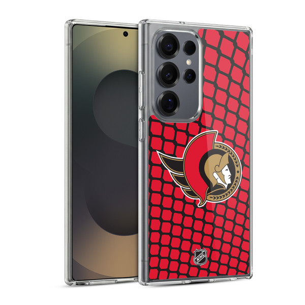 NHL Ottawa Senators Net Pattern Soft Gel Case for Samsung Galaxy S25 Ultra & MagSafe