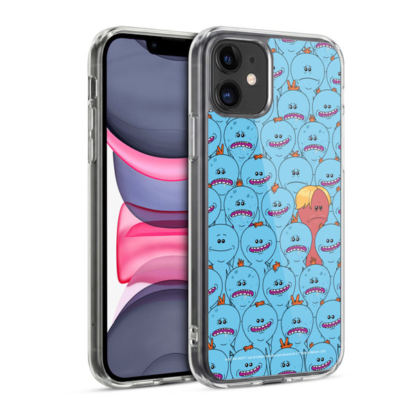 Rick And Morty Season 4 Graphics Mr. Meeseeks Pattern Soft Gel Case for Apple iPhone 11