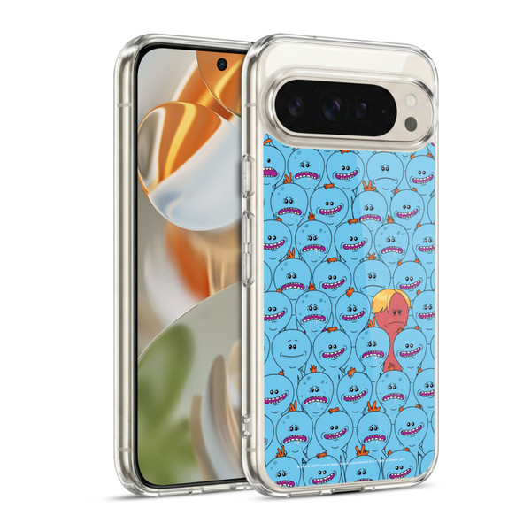 Rick And Morty Season 4 Graphics Mr. Meeseeks Pattern Soft Gel Case for Google Pixel 9 / Pixel 9 Pro