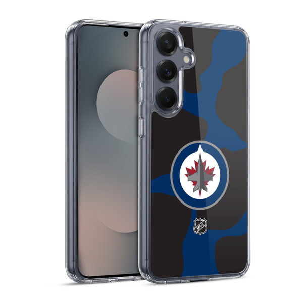 NHL Winnipeg Jets Cow Pattern Soft Gel Case for Samsung Galaxy S25 & MagSafe