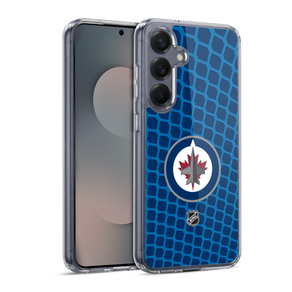 NHL Winnipeg Jets Net Pattern Soft Gel Case for Samsung Galaxy S25 & MagSafe
