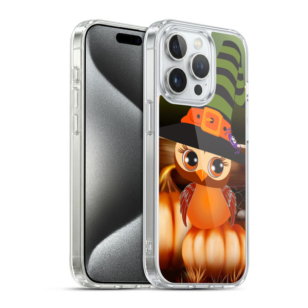 Simone Gatterwe Halloween Owl Soft Gel Case for Apple iPhone 15 Pro & MagSafe
