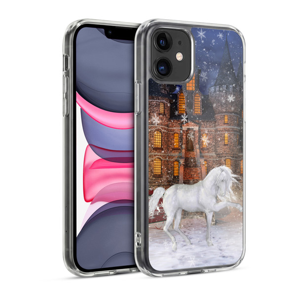 Simone Gatterwe Horses Christmas Time Soft Gel Case for Apple iPhone 11