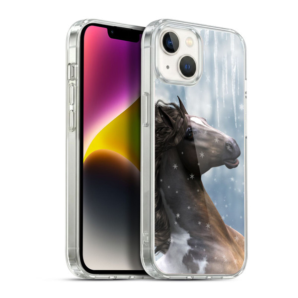 Simone Gatterwe Horses In The Snow Soft Gel Case for Apple iPhone 14 Plus & MagSafe