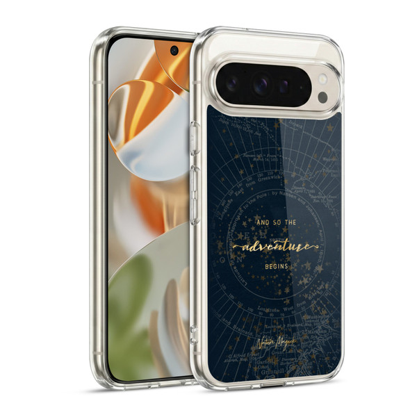 Nature Magick So The Adventure Begins Quote Star Map Soft Gel Case for Google Pixel 9 / Pixel 9 Pro