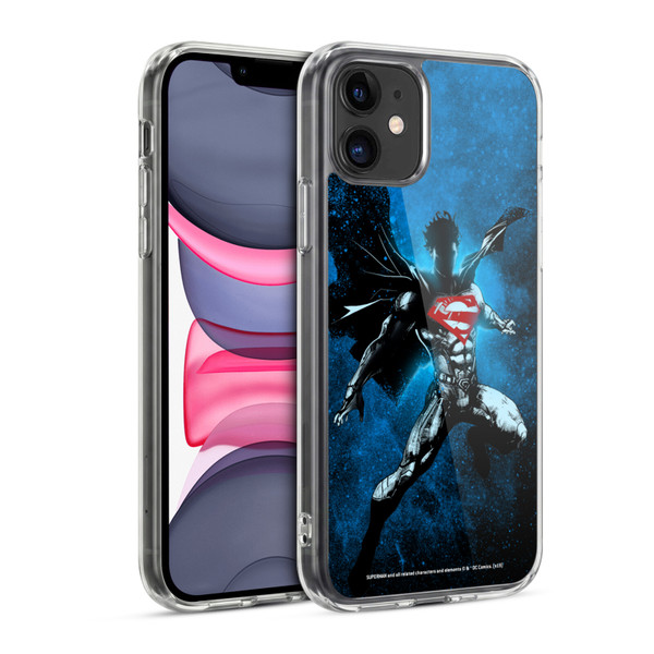 Superman DC Comics 80th Anniversary Splatter Soft Gel Case for Apple iPhone 11