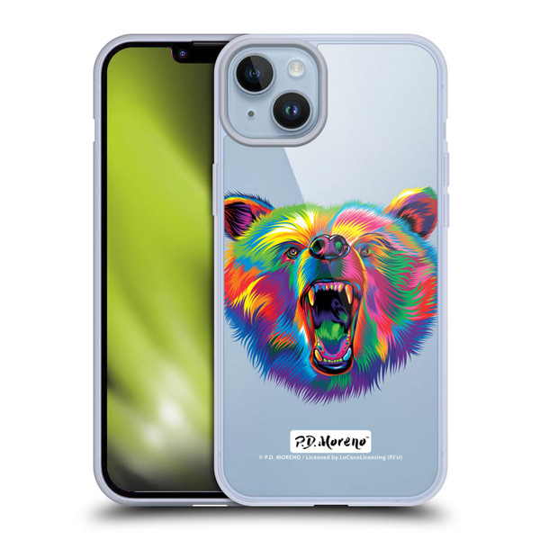 P.D. Moreno Animals Bear Soft Gel Case for Apple iPhone 14 Plus & MagSafe