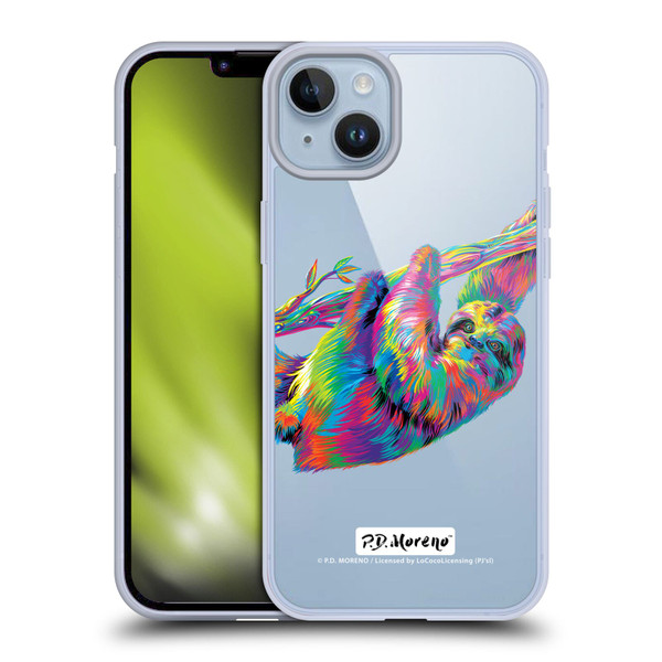 P.D. Moreno Animals Sloth Soft Gel Case for Apple iPhone 14 Plus & MagSafe