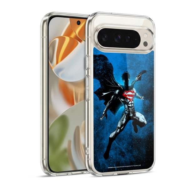 Superman DC Comics 80th Anniversary Splatter Soft Gel Case for Google Pixel 9 / Pixel 9 Pro