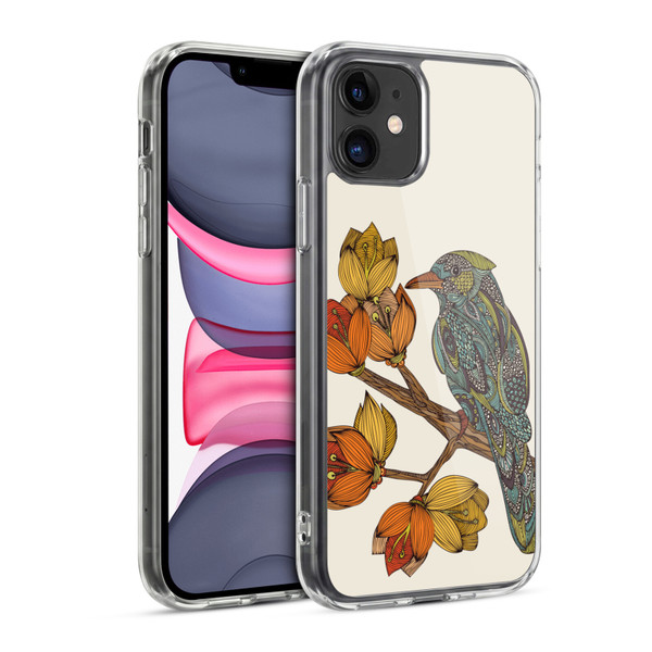 Valentina Birds Autumn Flower Doodle Soft Gel Case for Apple iPhone 11