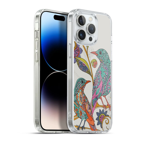 Valentina Birds Spring Flower Doodle Soft Gel Case for Apple iPhone 13 Pro Max & MagSafe