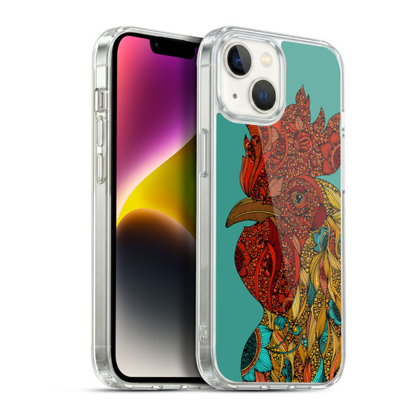 Valentina Birds Rooster Soft Gel Case for Apple iPhone 14