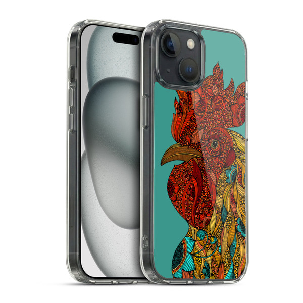 Valentina Birds Rooster Soft Gel Case for Apple iPhone 15 & MagSafe