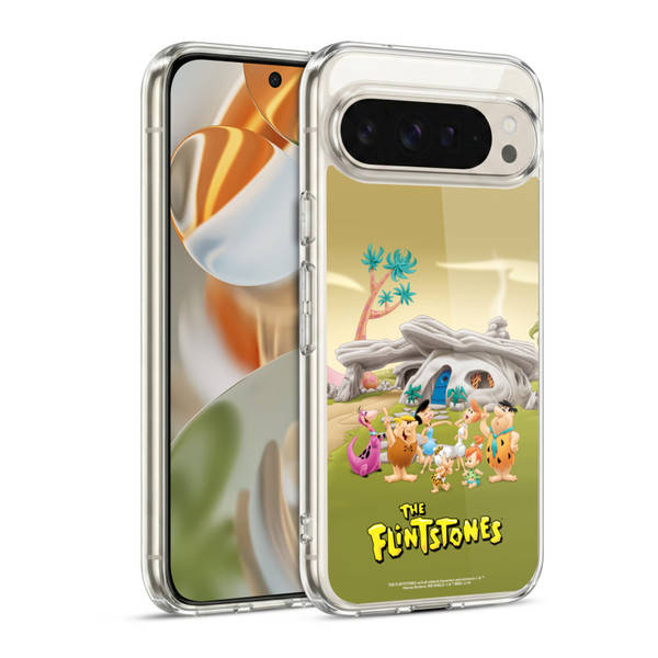 The Flintstones Characters Stone House Soft Gel Case for Google Pixel 9 / Pixel 9 Pro