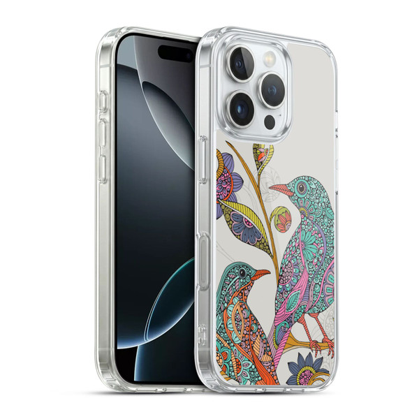 Valentina Birds Spring Flower Doodle Soft Gel Case for Apple iPhone 16 Pro & MagSafe
