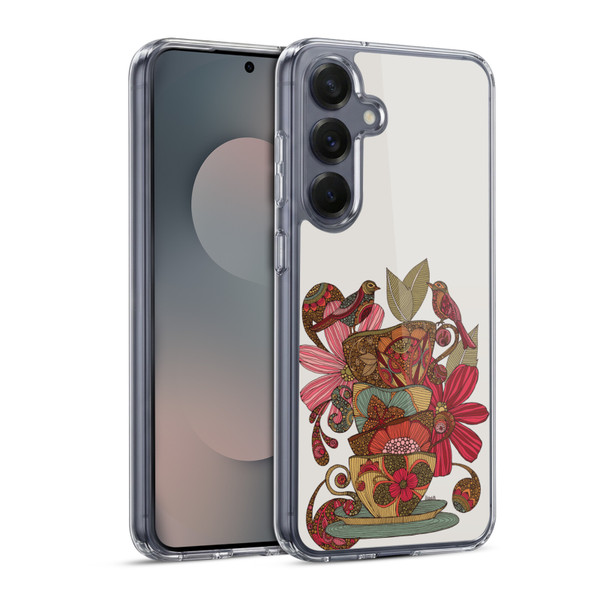 Valentina Birds Teacups Soft Gel Case for Samsung Galaxy S25 & MagSafe