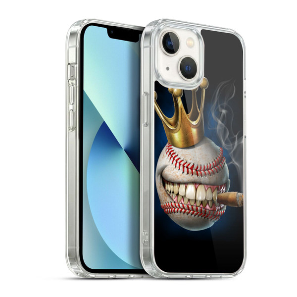Tom Wood Monsters King Of Baseball Soft Gel Case for Apple iPhone 13