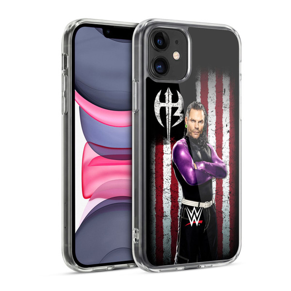 WWE American Flag Superstars Jeff Hardy Soft Gel Case for Apple iPhone 11