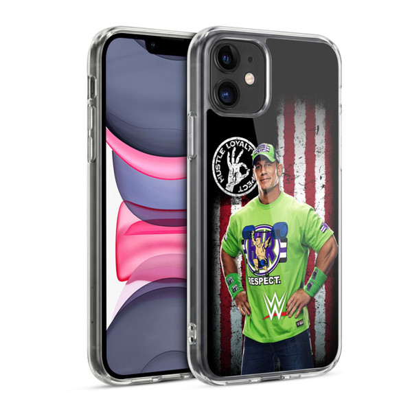 WWE American Flag Superstars John Cena Soft Gel Case for Apple iPhone 11