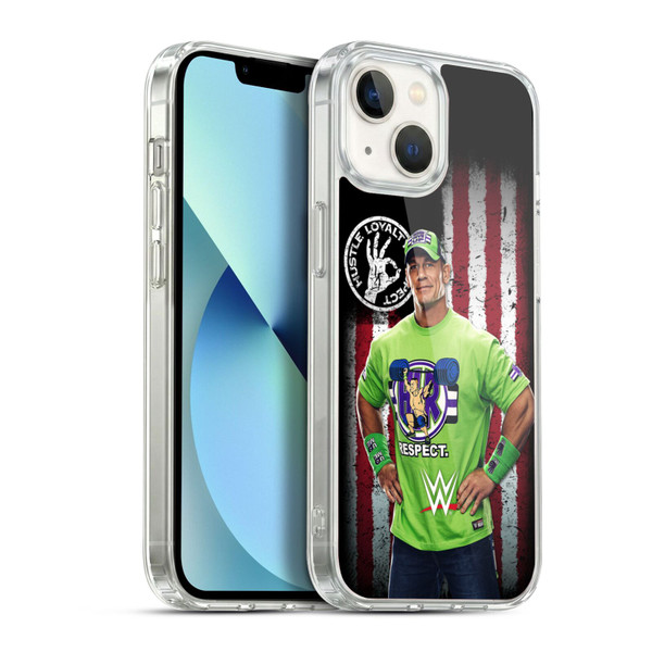 WWE American Flag Superstars John Cena Soft Gel Case for Apple iPhone 13