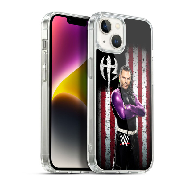 WWE American Flag Superstars Jeff Hardy Soft Gel Case for Apple iPhone 14 Plus & MagSafe