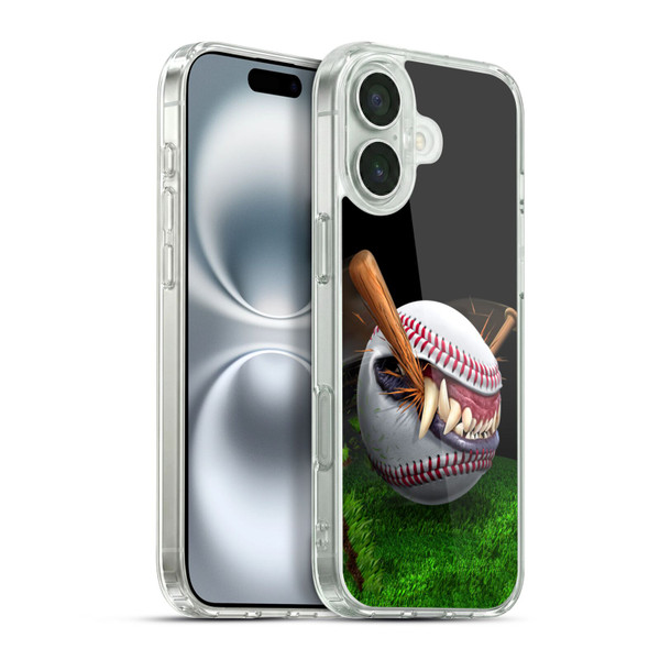 Tom Wood Monsters Baseball Soft Gel Case for Apple iPhone 16 Plus & MagSafe