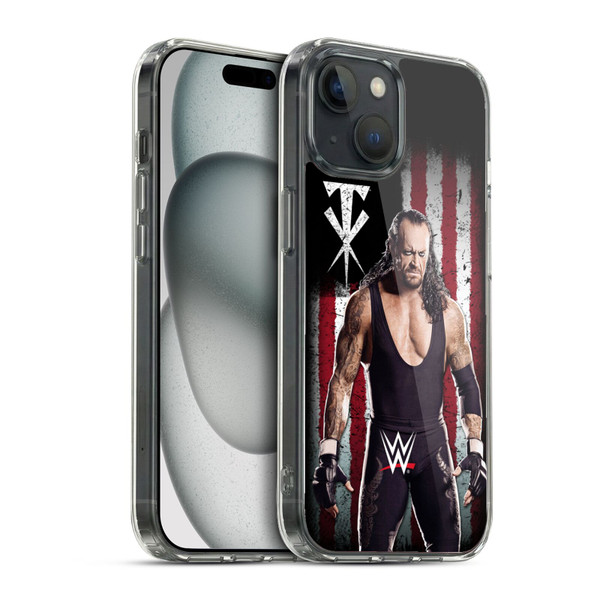 WWE American Flag Superstars Undertaker Soft Gel Case for Apple iPhone 15 & MagSafe