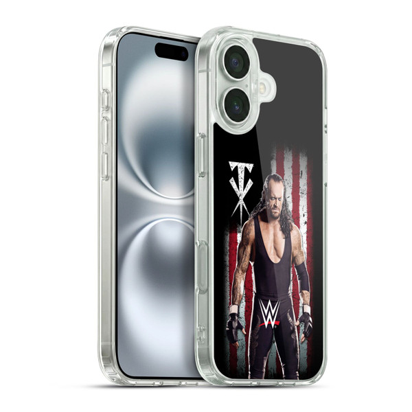 WWE American Flag Superstars Undertaker Soft Gel Case for Apple iPhone 16 Plus & MagSafe